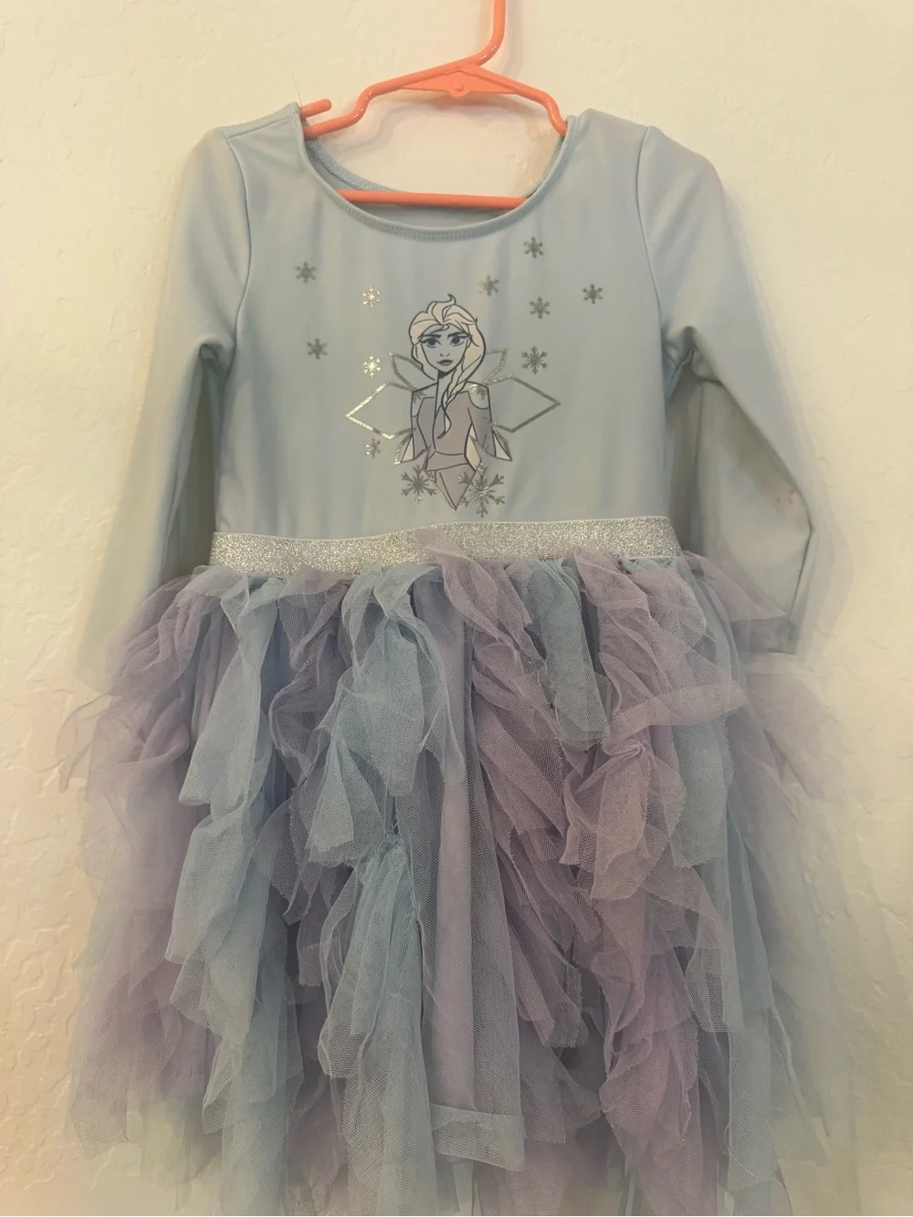 Disney Frozen Light Blue & Lavender Tulle Elsa Princess Dress